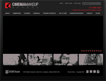 Tablet Screenshot of cinemamakeup.com